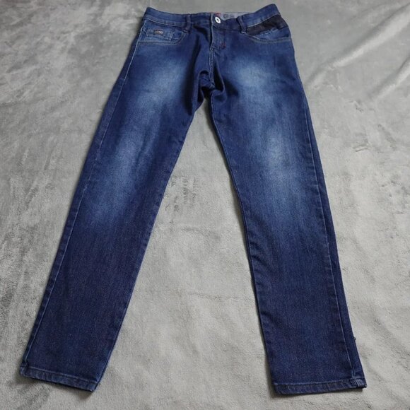 Gangster Denim Pants Mens 31x32 Blue Straight Leg Flat Front Mid Rise Activewear